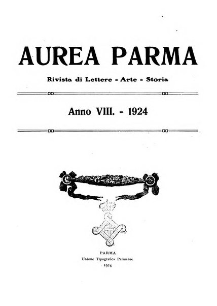 Aurea Parma rivista di storia, letteratura, arte