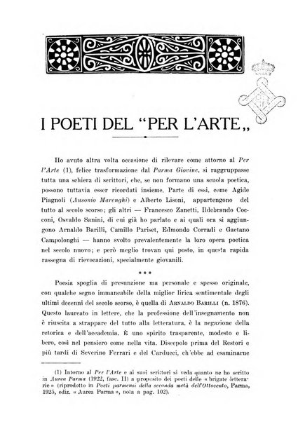 Aurea Parma rivista di storia, letteratura, arte