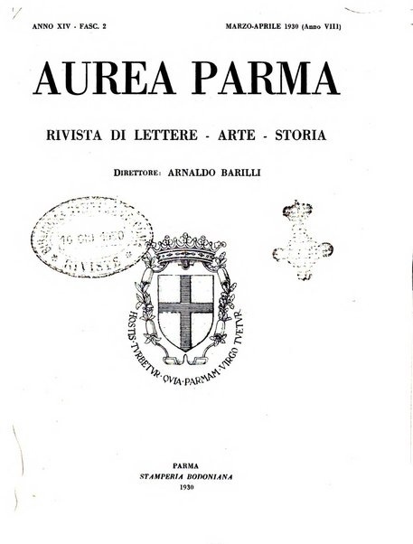 Aurea Parma rivista di storia, letteratura, arte