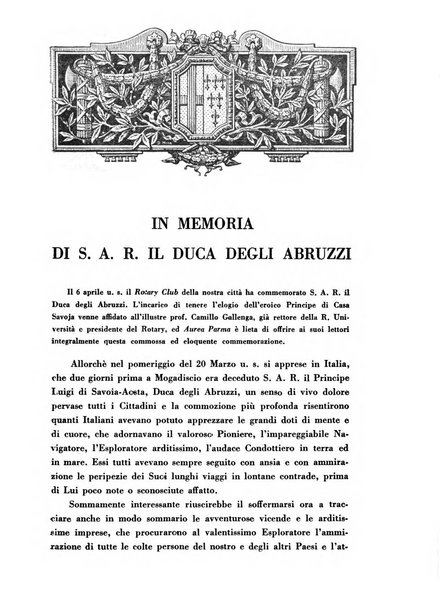 Aurea Parma rivista di storia, letteratura, arte