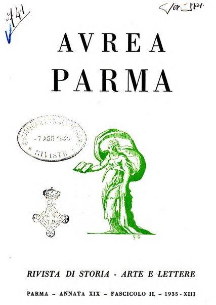 Aurea Parma rivista di storia, letteratura, arte