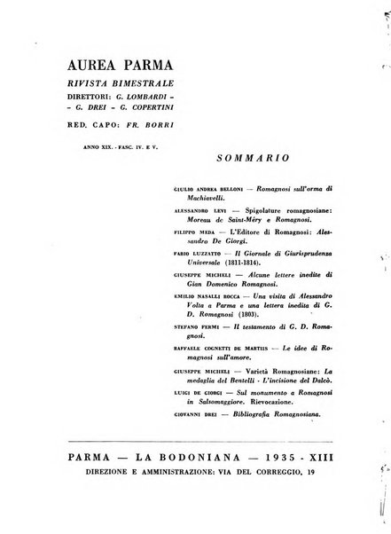 Aurea Parma rivista di storia, letteratura, arte