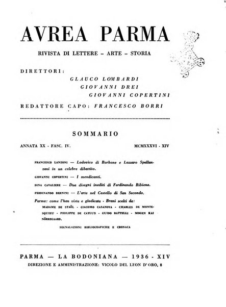 Aurea Parma rivista di storia, letteratura, arte