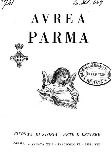 Aurea Parma rivista di storia, letteratura, arte