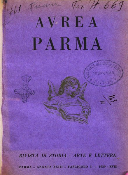 Aurea Parma rivista di storia, letteratura, arte