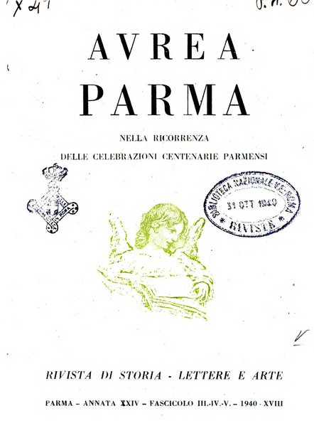 Aurea Parma rivista di storia, letteratura, arte