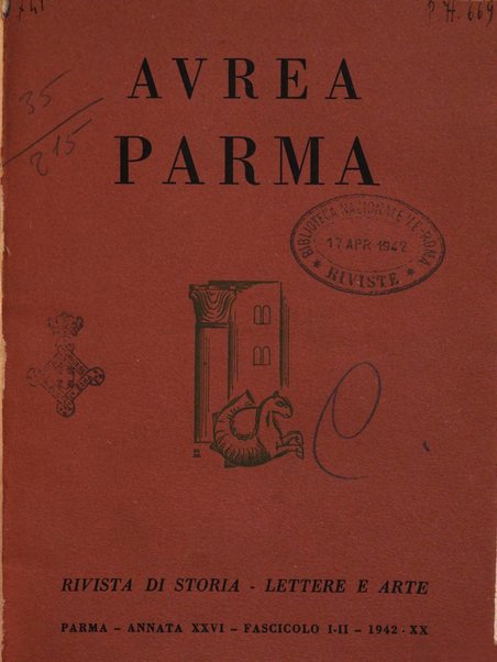 Aurea Parma rivista di storia, letteratura, arte