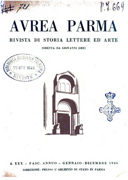 Aurea Parma rivista di storia, letteratura, arte