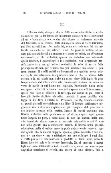 La riforma sociale rassegna di scienze sociali e politiche