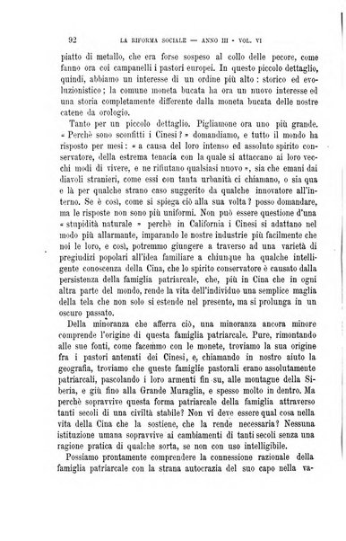 La riforma sociale rassegna di scienze sociali e politiche