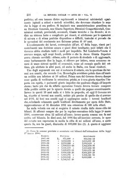 La riforma sociale rassegna di scienze sociali e politiche