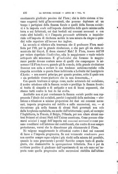 La riforma sociale rassegna di scienze sociali e politiche