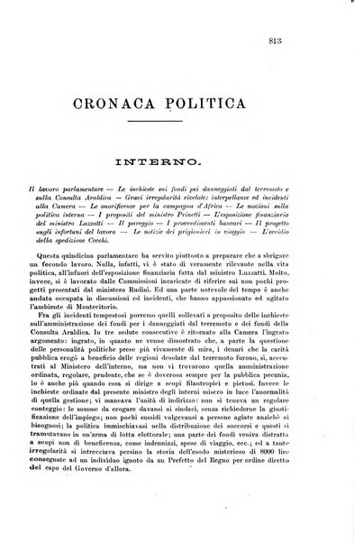 La riforma sociale rassegna di scienze sociali e politiche