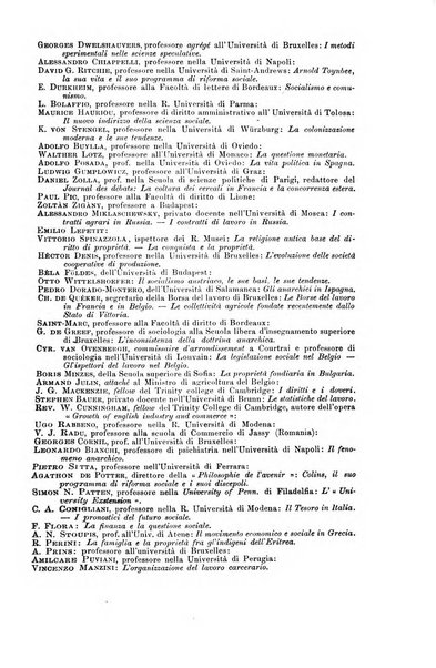 La riforma sociale rassegna di scienze sociali e politiche