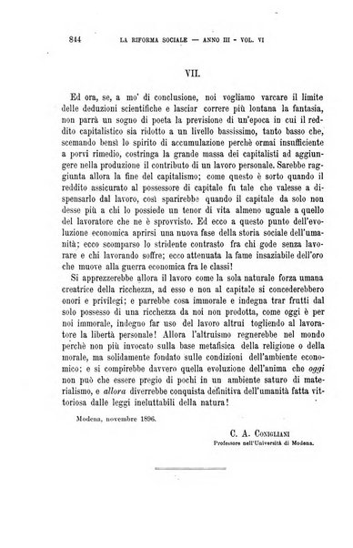 La riforma sociale rassegna di scienze sociali e politiche