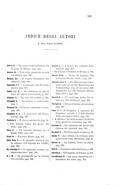 La riforma sociale rassegna di scienze sociali e politiche