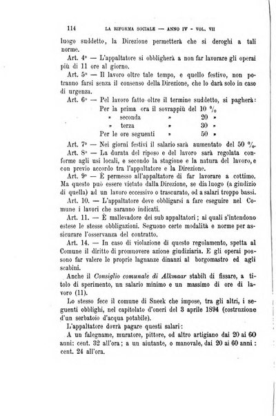 La riforma sociale rassegna di scienze sociali e politiche