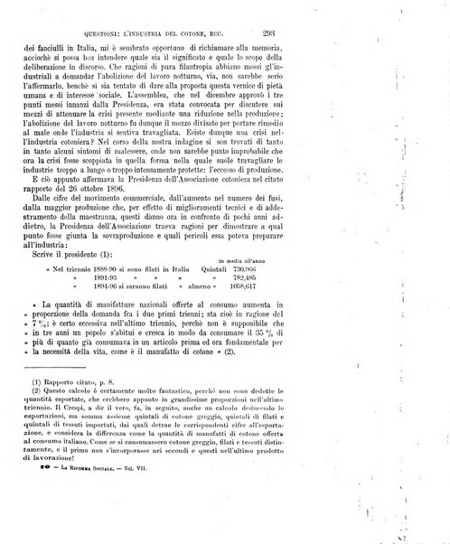 La riforma sociale rassegna di scienze sociali e politiche