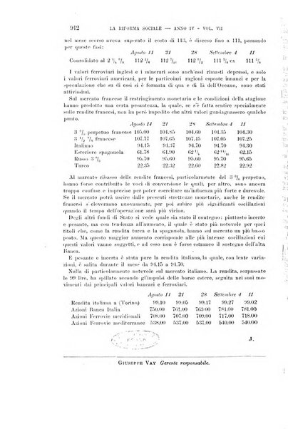 La riforma sociale rassegna di scienze sociali e politiche