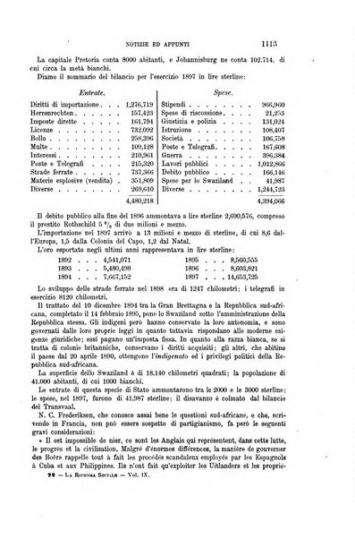 La riforma sociale rassegna di scienze sociali e politiche