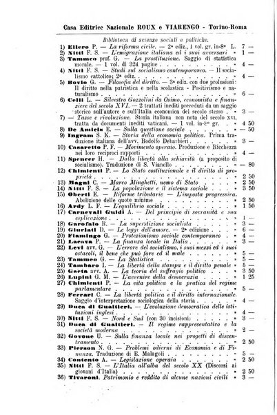 La riforma sociale rassegna di scienze sociali e politiche