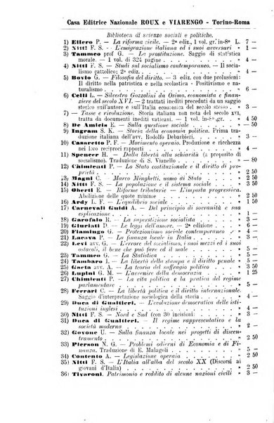 La riforma sociale rassegna di scienze sociali e politiche