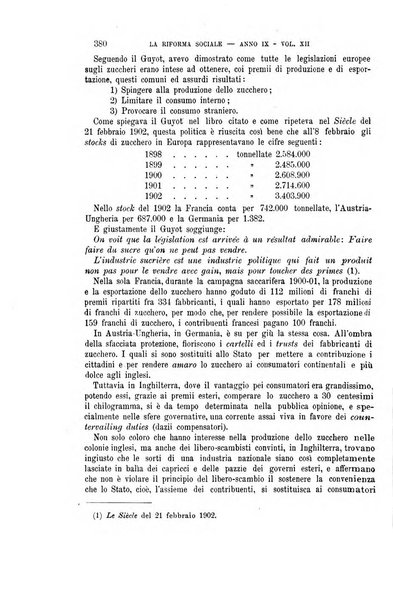 La riforma sociale rassegna di scienze sociali e politiche