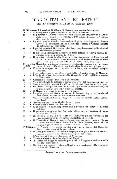 La riforma sociale rassegna di scienze sociali e politiche