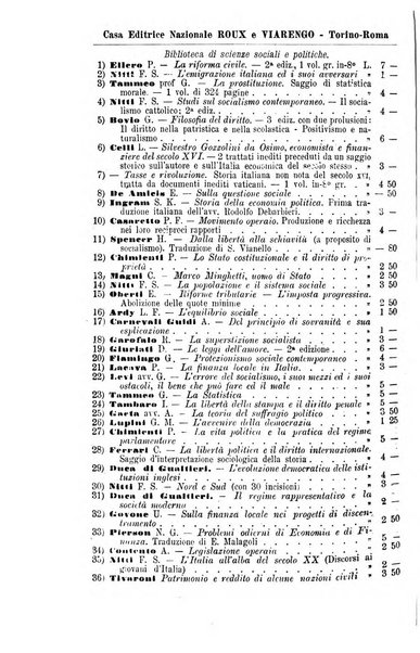 La riforma sociale rassegna di scienze sociali e politiche