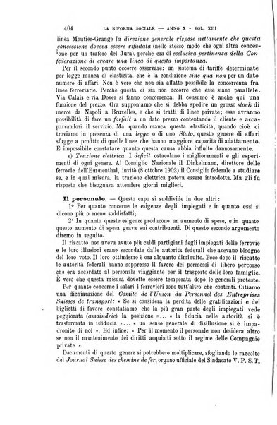 La riforma sociale rassegna di scienze sociali e politiche