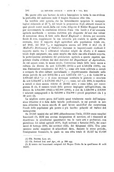 La riforma sociale rassegna di scienze sociali e politiche