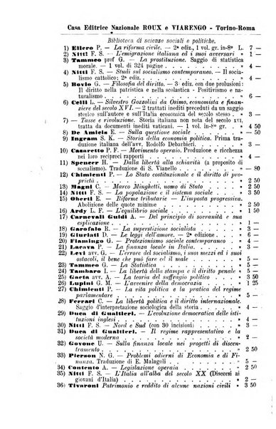 La riforma sociale rassegna di scienze sociali e politiche