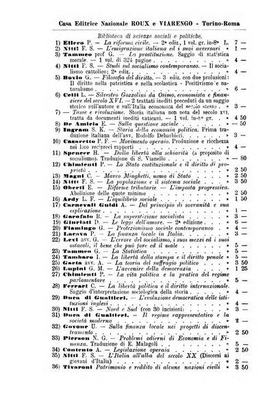 La riforma sociale rassegna di scienze sociali e politiche