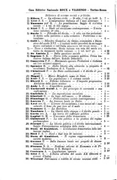 La riforma sociale rassegna di scienze sociali e politiche