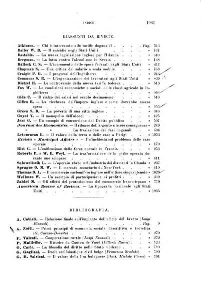 La riforma sociale rassegna di scienze sociali e politiche