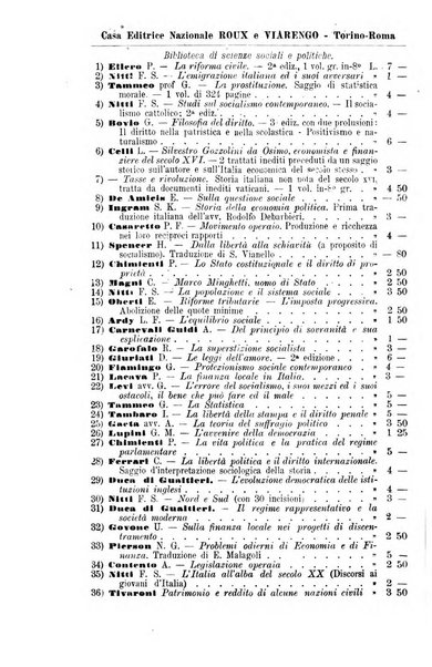 La riforma sociale rassegna di scienze sociali e politiche