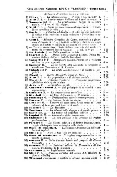 La riforma sociale rassegna di scienze sociali e politiche