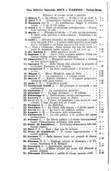 La riforma sociale rassegna di scienze sociali e politiche