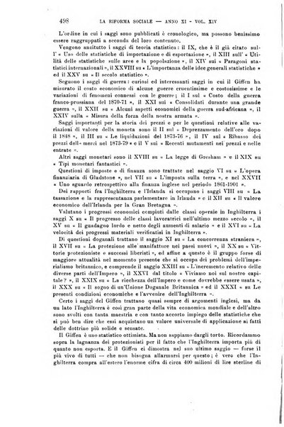 La riforma sociale rassegna di scienze sociali e politiche