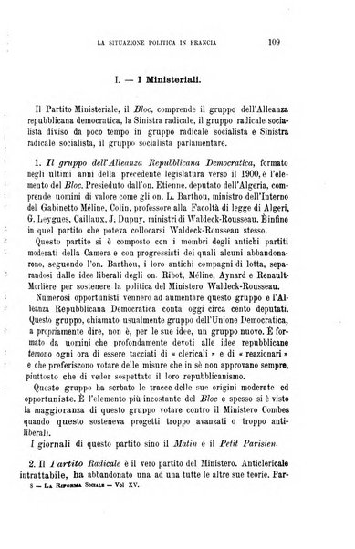 La riforma sociale rassegna di scienze sociali e politiche