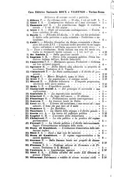 La riforma sociale rassegna di scienze sociali e politiche