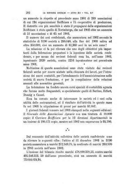 La riforma sociale rassegna di scienze sociali e politiche