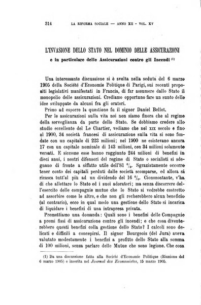 La riforma sociale rassegna di scienze sociali e politiche