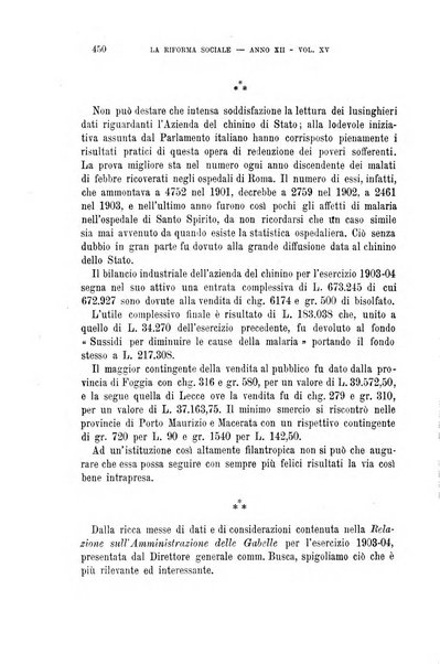 La riforma sociale rassegna di scienze sociali e politiche