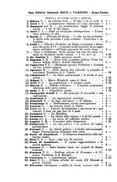 La riforma sociale rassegna di scienze sociali e politiche