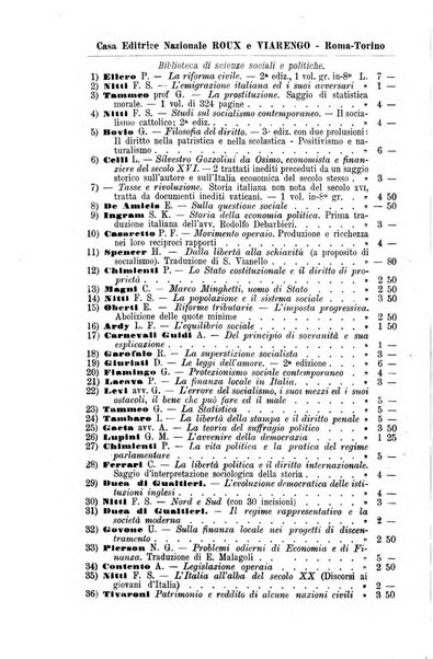 La riforma sociale rassegna di scienze sociali e politiche