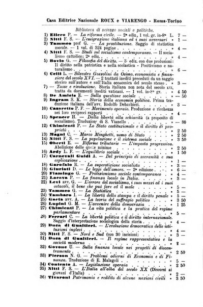 La riforma sociale rassegna di scienze sociali e politiche