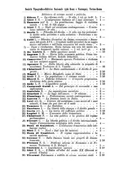 La riforma sociale rassegna di scienze sociali e politiche