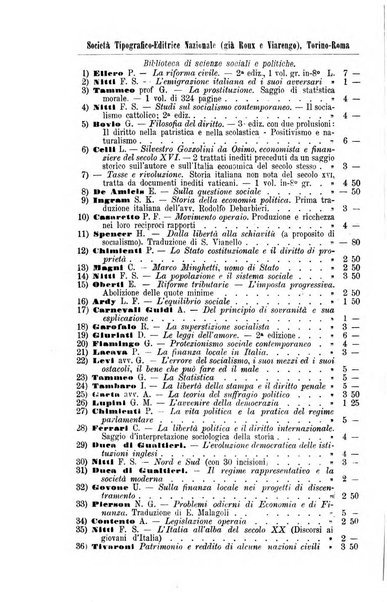 La riforma sociale rassegna di scienze sociali e politiche