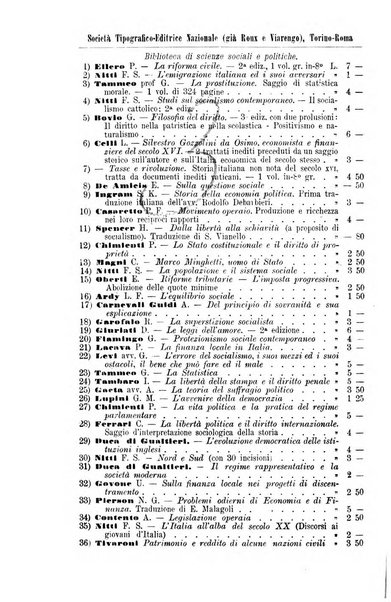 La riforma sociale rassegna di scienze sociali e politiche